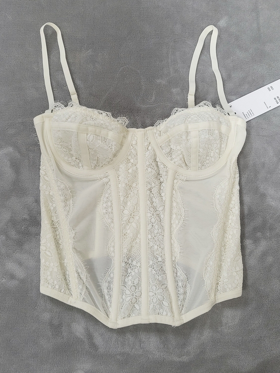 Urban Outfitters Tops - Modern Love Cream Lace Bustier Corset Top